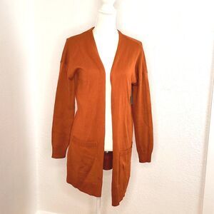 Aboud women's Orange Open Front Cardigan size M